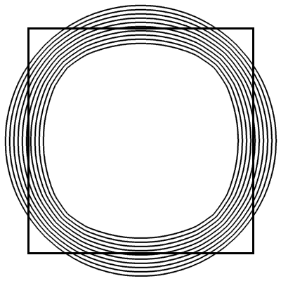Pătratul deformat de cercuri